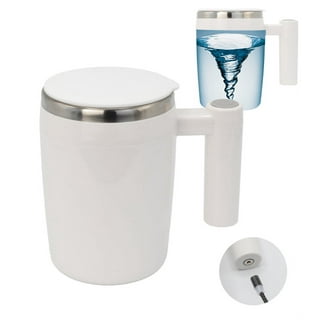 Nyidpsz Self Stirring Mug USB Rechargeable 400ml Stainless Steel Magnetic Stirring Mug Automatic Coffee Mixing Cup Portable Magnetic Stirring Cup