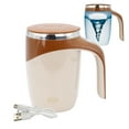 thumbnail image 1 of DaaSiGwaa Self Stirring Mug - Rechargeable Automatic Magnetic Electric Coffee Mug, Rotating Cute Mixing Cup Tasse, To Stir Office/Kitchen/Travel/Home-450 ml/15.2 oz(Rechargreable Brown), 1 of 7