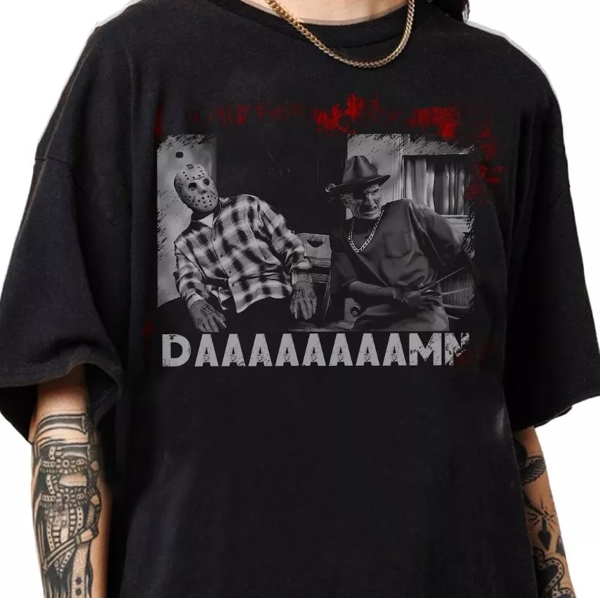 Daaamn Jason Voorhees And Freddy Krueger Png - Funny Halloween Friends ...