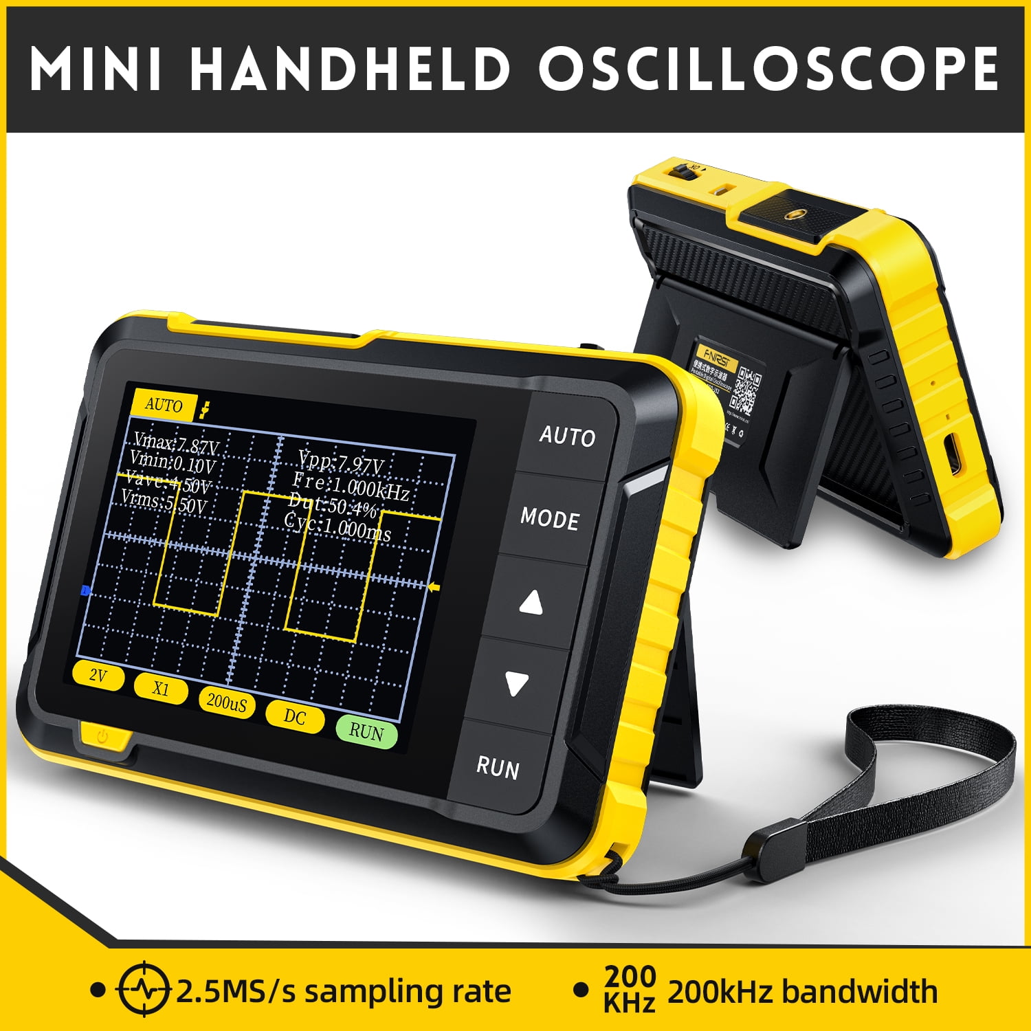 Daakro FNIRSI DSO152 Handheld Small Oscilloscope Portable Digital
