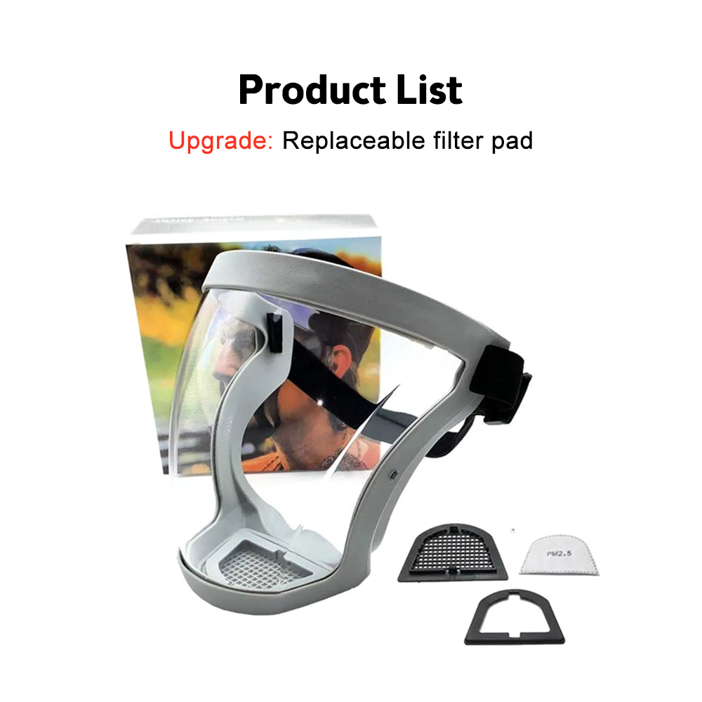 Daakro Full Face Shield Super Protective Head Cover Transparent Safety MaskUpgrade