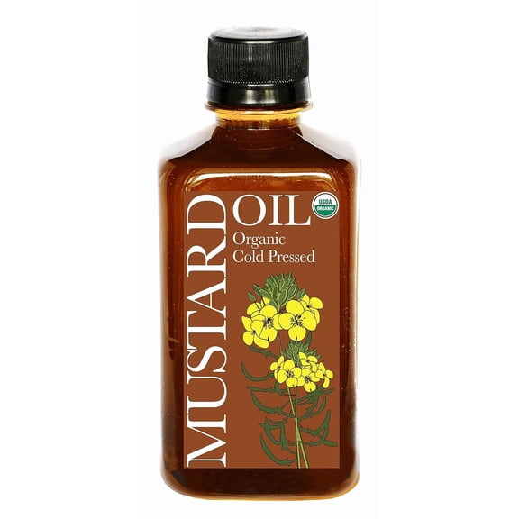 Daana Mustard Oil: CERTIFIED USDA ORGANIC, EXTRA VIRGIN, COLD PRESSED (12 oz)