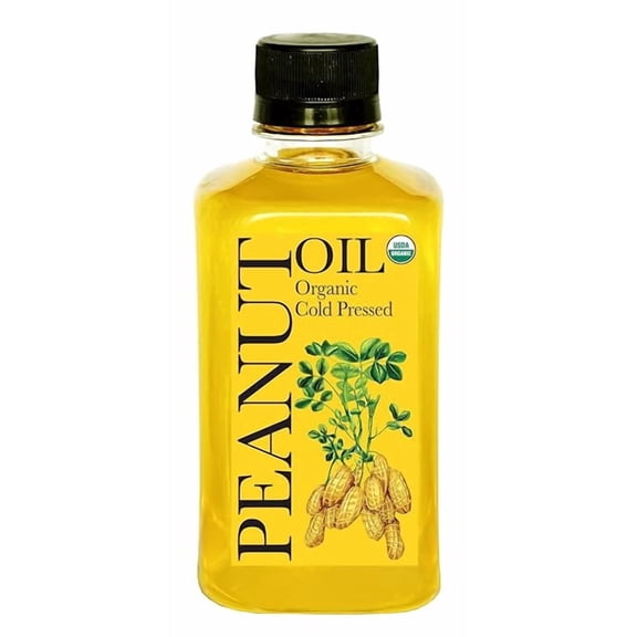 Daana Organic Cold Pressed Peanut Oil, Extra Virgin Unrefined Cooking Oil, 12 oz