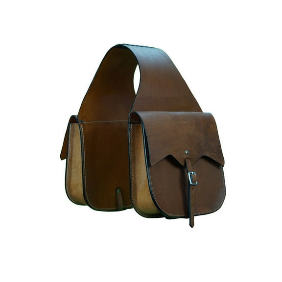 Daarkgreen Tan Roughout Saddle Bag