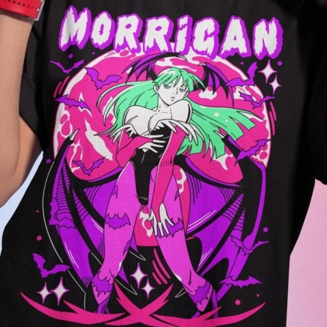 T-shirt Capcom - Vampire Savior Darkstalkers Morrigan - Taille XL (Asie) - Neuf Avec étiquettes