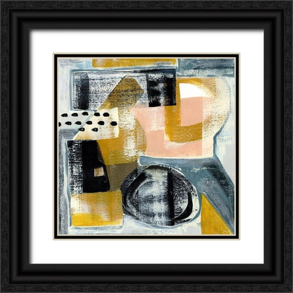 Daavettila, Tara 12x12 Black Ornate Wood Framed with Double Matting Museum Art Print Titled - Modern Geo Abstract IV