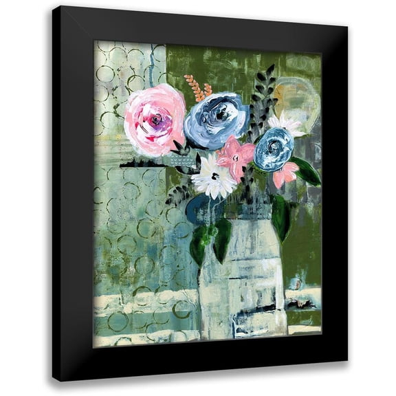Daavettila, Tara 12x14 Black Modern Framed Museum Art Print Titled - Modern Floral Circle