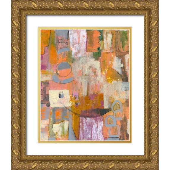 Daavettila, Tara 12x14 Gold Ornate Wood Framed with Double Matting Museum Art Print Titled - Pretty in Pinks I