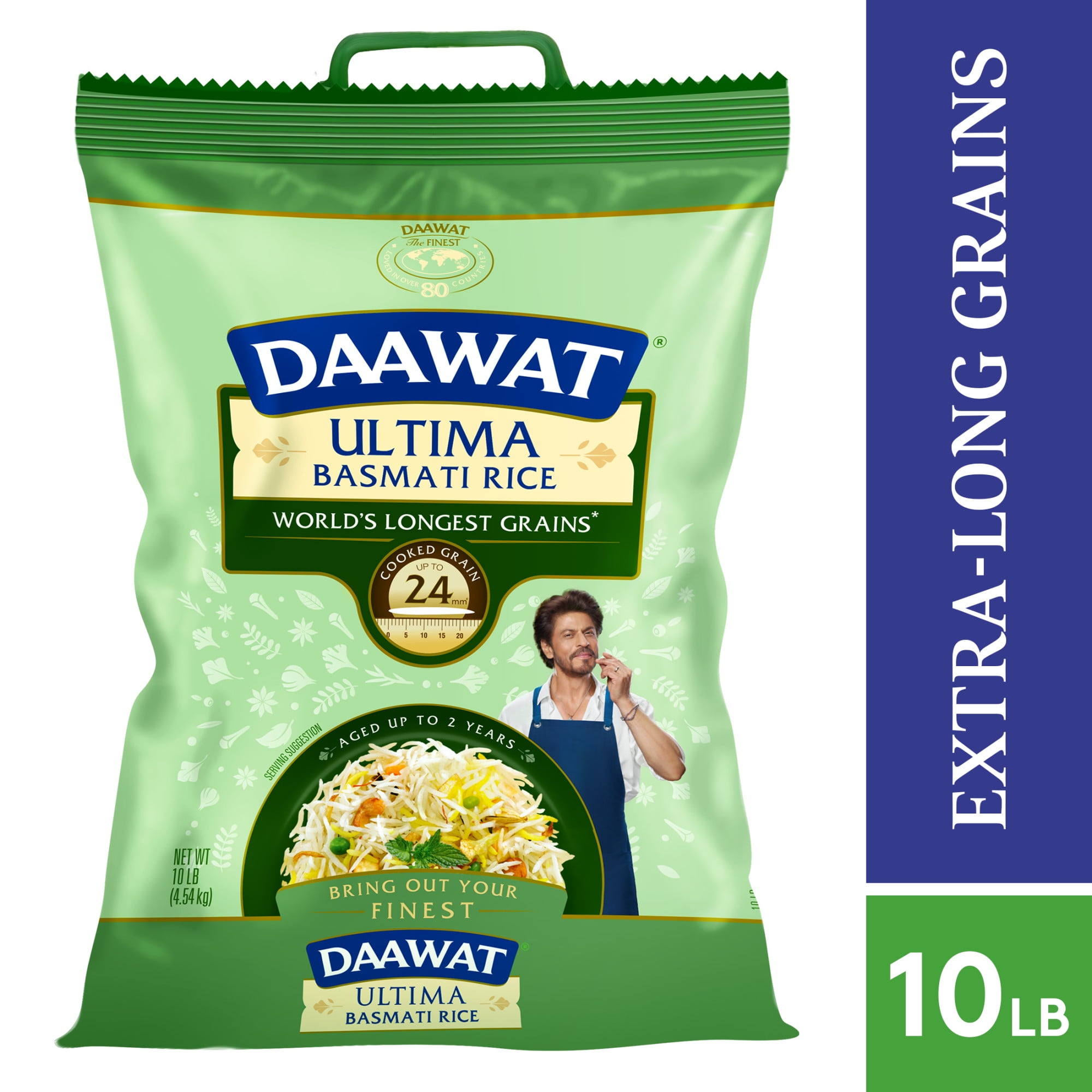 Daawat Ultima Extra Long Grain Basmati Rice, 2-Years Aged, 10 lb Bag