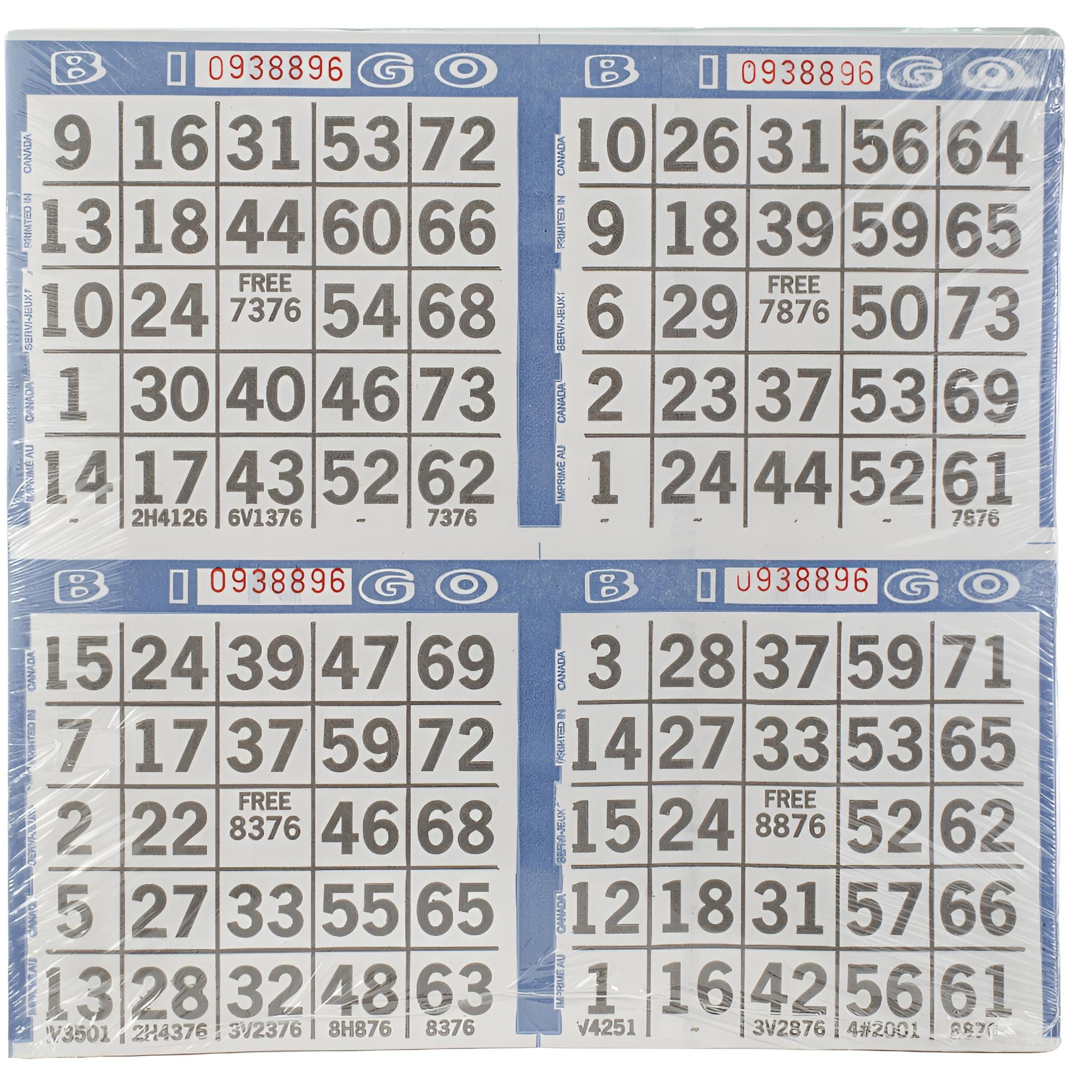 CRAFTY DAB Dab'N Stic Bingo Game Sheets, 8" X 8", 125/Pkg