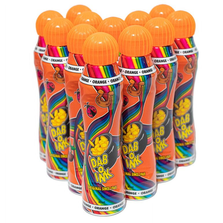 DabOInk Bingo Daubers 12 Pack Orange 3 ounce size Bingo Ink Markers
