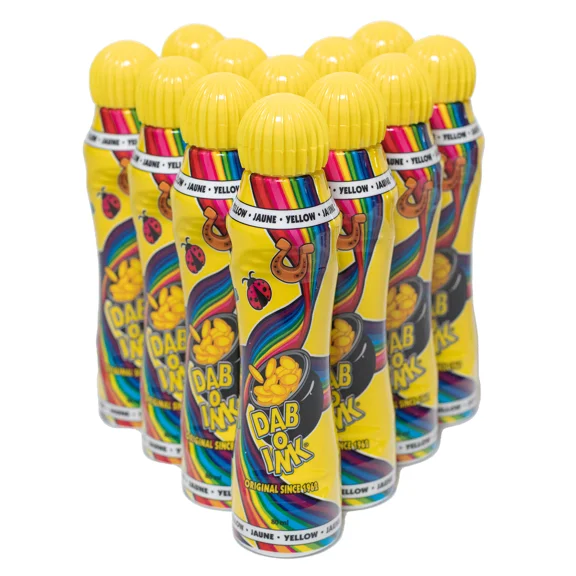 Dab-O-Ink Bingo Daubers - 12 Pack - Yellow - 4 ounce size