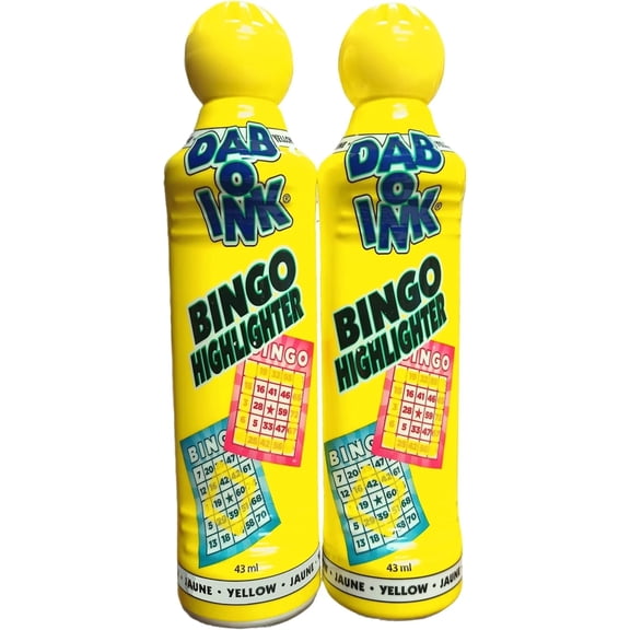 Dab O Ink Yellow Highlighter 1.5 OZ Bingo Dauber- Set of Two