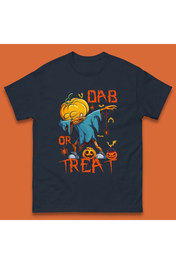 Dab Or Treat Scarecrow Dabs Halloween Dabbing Dance Horror Scary Mens Tee Top