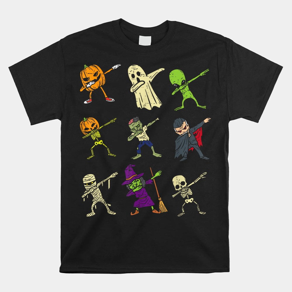 Dab Pumpkin Skeleton Ghost Alien Zombie Shirt