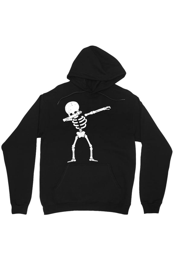 Dab Skeleton Dabbing Funny Graphic Halloween Holiday Illustration Dab Dance Creepy - Breathable Material M7588 Unisex Hoodie, Up to Size 5XL