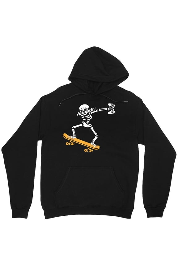 Dab Skeleton Skateboard Gamer Costume Funny Graphic Halloween Gift Video Game - Machine Washable M7570 Unisex Hoodie, Up to Size 5XL