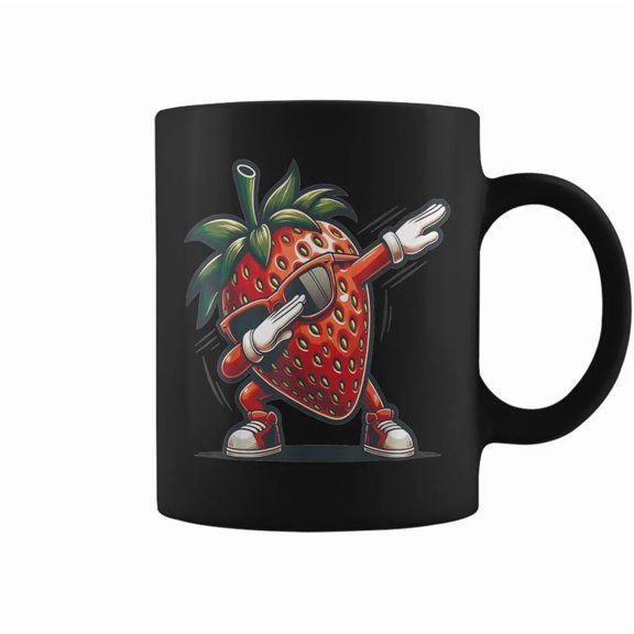 Dab Strawberry Dancing Dabbing Strawberry Fruit Coffee Mugs