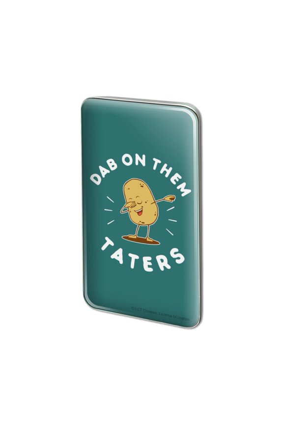Dab on Them Taters Haters Funny Humor Metal Rectangle Lapel Hat Pin Tie Tack Pinback