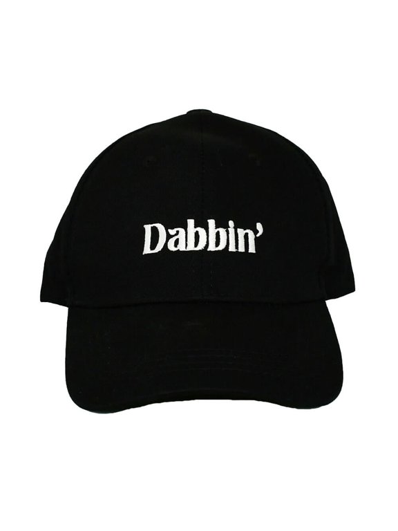 Dabbin' Black Embroidered Baseball Cap