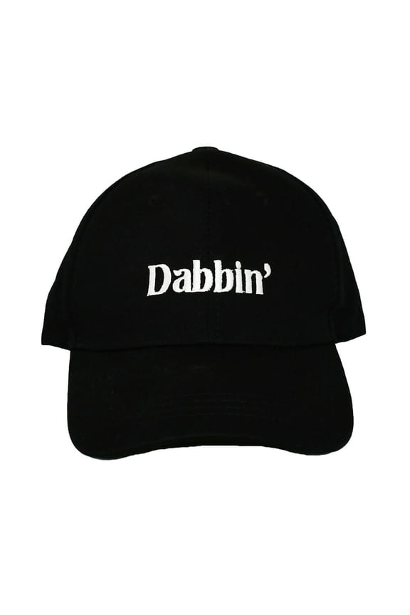 Dabbin' Black Embroidered Baseball Cap