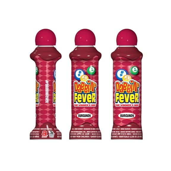 Dabbin' Fever One Dozen 3 ounce Bingo Daubers 10 Colors (Burgundy)