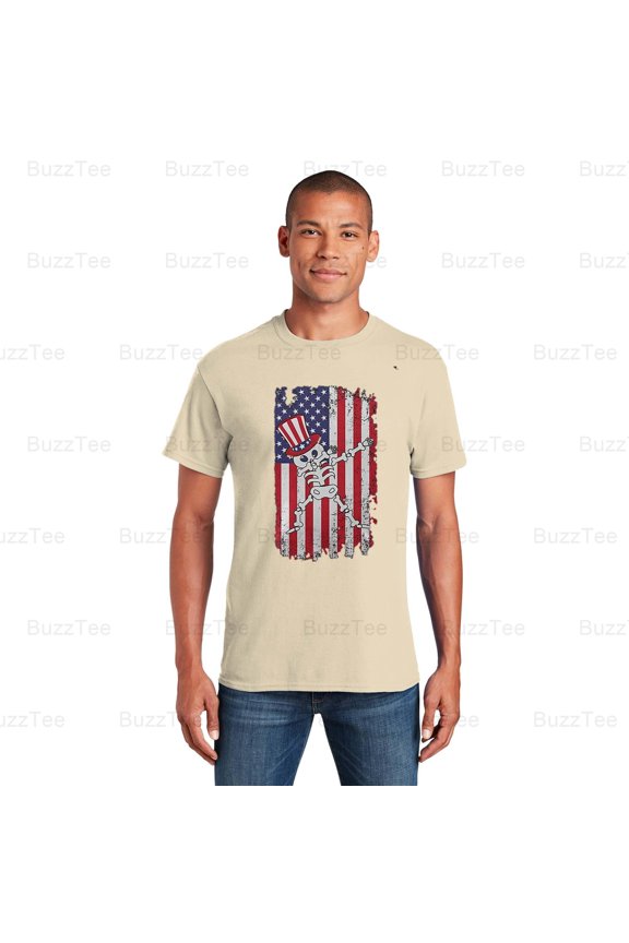 Dabbing 4th July USA Patriotic Edgy Independence Day T-Shirt Unisex, up to 5XL