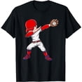 thumbnail image 1 of Dabbing Baseball Player Boys Drawing With Baseball Ball T-Shirt, 1 of 5