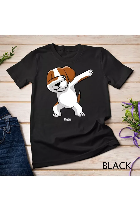 Dabbing Beagle Face Beagle Dad Beagle Mom Beagle Lover Unisex Tshirt