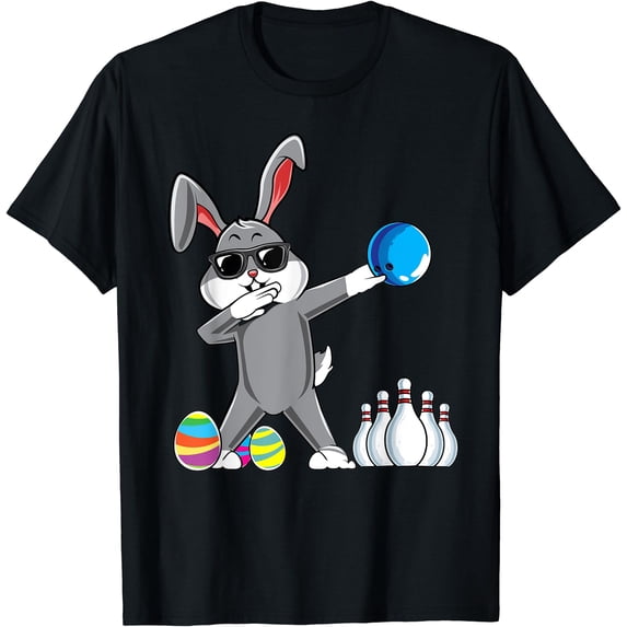 Dabbing Bowling Bunny Rabbit T-Shirt , Vintage T-Shirt - Walmart.com