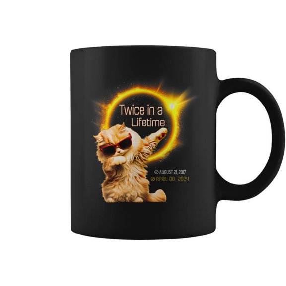 Dabbing Cat Twice In Lifetime Solar Eclipse April 040824 Coffee Mugs