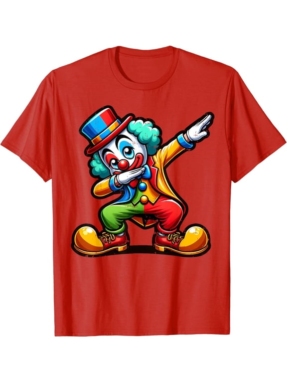 Dabbing Clown Dancing Circus Theme Graphic T-Shirt