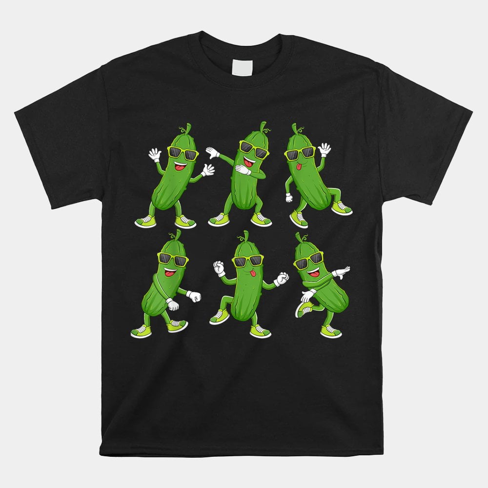dabbing-cucumber-pickle-dancing-wearing-sunglasses-dab-dance-shirt