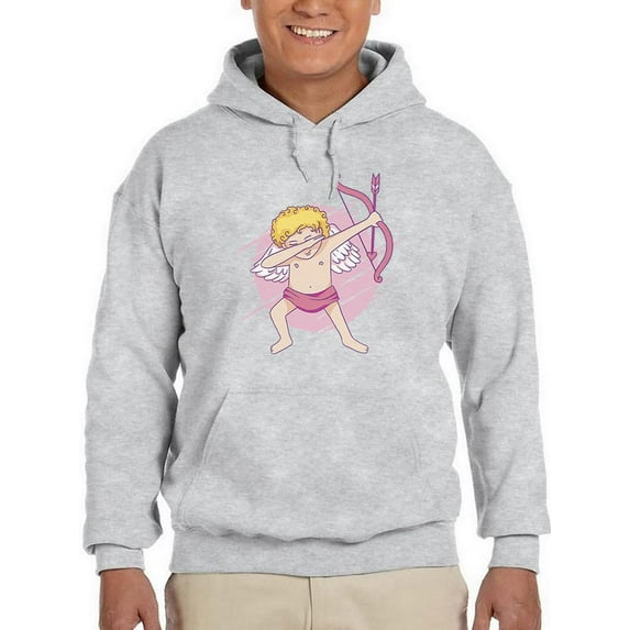 Dabbing Cupid Hoodie Men -Smartprints Designs, Male 4X-Large
