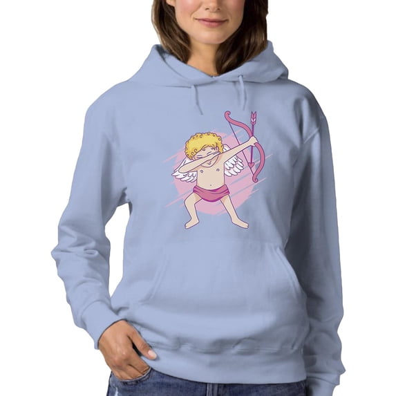 Dabbing Cupid Hoodie Women -Smartprints Designs, Female Medium