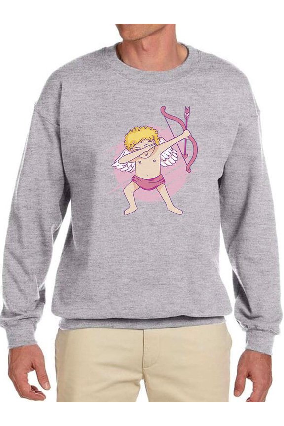 Dabbing Cupid Sweatshirt Men -Smartprints Designs, Male Large