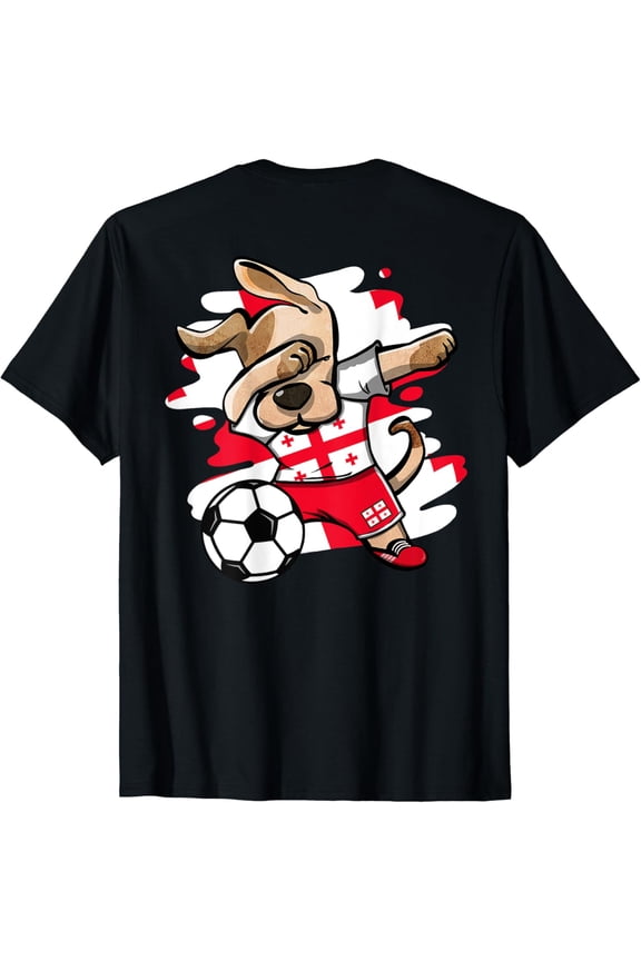Dabbing Dog Georgia Soccer Fans Jersey Georgian Football T-Shirt