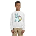 thumbnail image 1 of Dabbing Easter Bunny Easter Sweatshirt for Kids Sweater - Youth S M L XL - Christian Holiday Easter Tee for Boys for Girls, 1 of 2