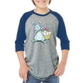 thumbnail image 1 of Dabbing Easter Bunny Graphic Youth Raglan - Happy Easter Day Tshirt for Kids - Christian Shirt Gifts, 1 of 2