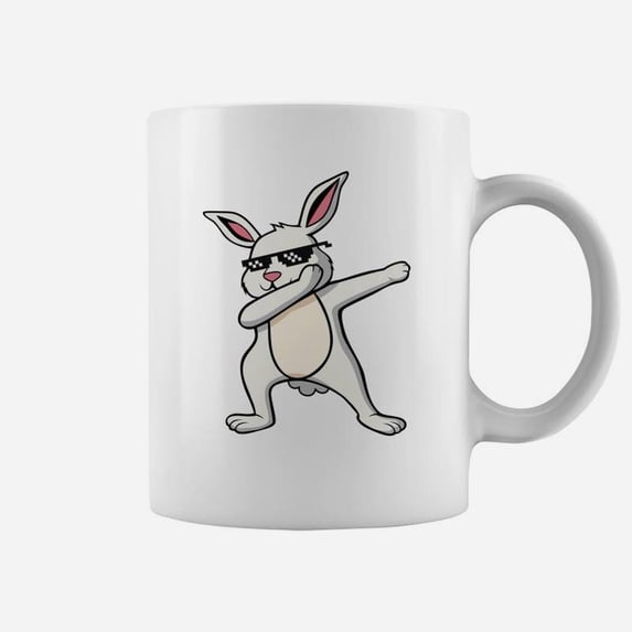 Dabbing Easter Bunny Thug Meme White Rabbit Coffee Mug - Walmart.com