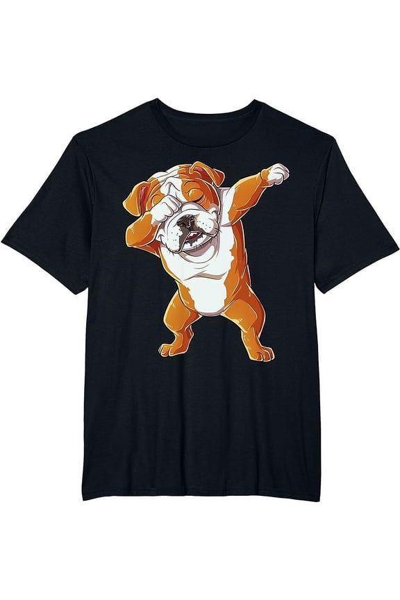 Dabbing English Bulldog T shirt Boys Dab Dance Puppy Lover T-Shirt