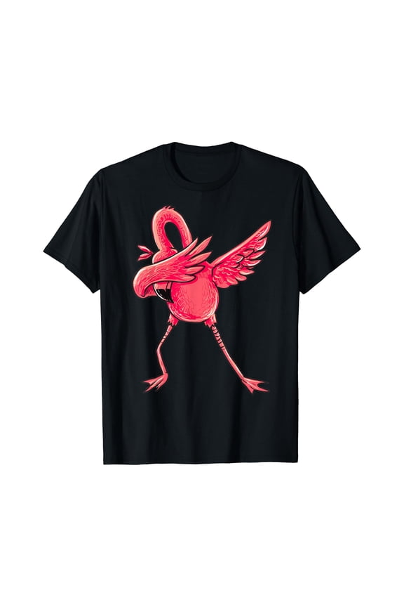 Dabbing Flamingo Shirt Boys Girls Dab Dance Gifts T-Shirt , Vintage T-Shirt