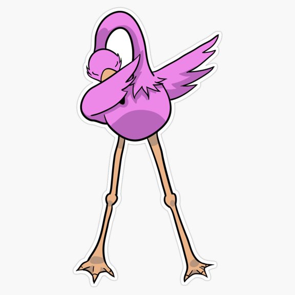 Dabbing Flamingo Zoo Bird Watcher Dancing Animal Lover Vinyl Sticker
