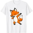 thumbnail image 1 of Dabbing Fox Cute and Slay Simple Unisex T-Shirt for Men Women Kids, 1 of 5