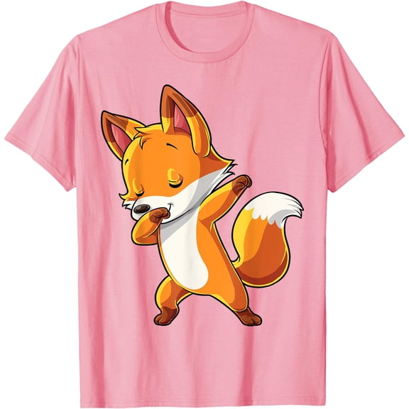 Dabbing Fox Funny Animal Lover Dab Dance Unisex T-Shirt for Men Women Kids