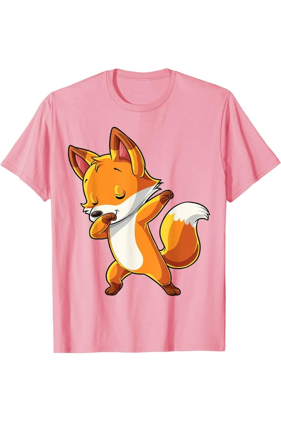 Dabbing Fox Funny Animal Lover Dab Dance Unisex T-Shirt for Men Women Kids