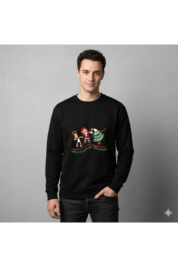 Dabbing Friends Christmas Holiday Celebration Retro Sweatshirt, up to size 5XL