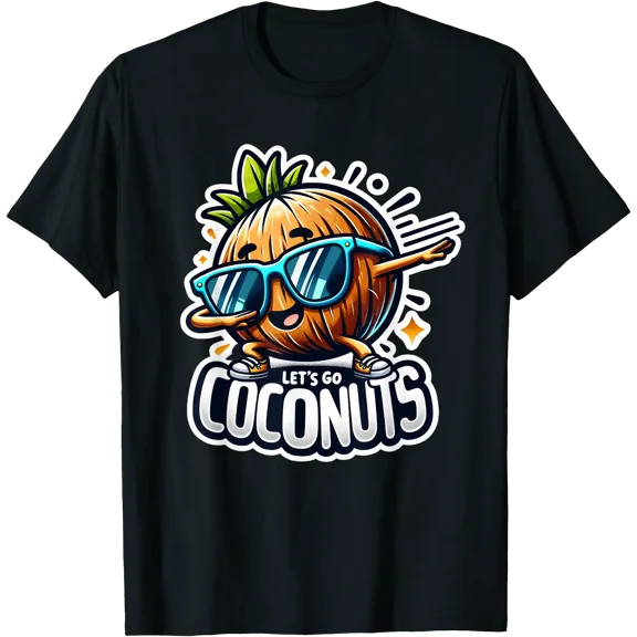 Dabbing Fruit Summer Vacation Let's Go Coconuts Beach Trip T-Shirt