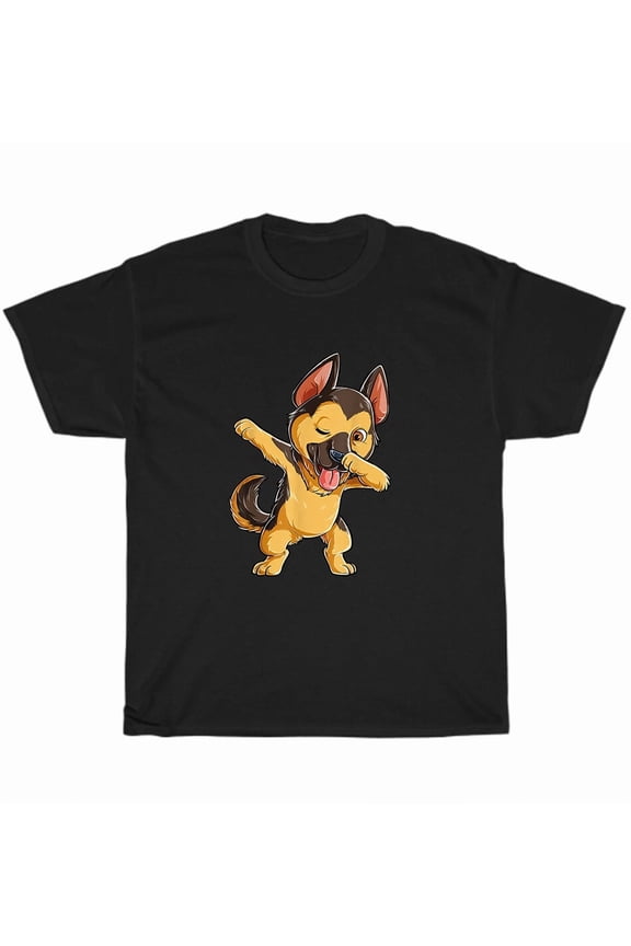 Dabbing German Shepherd Dab Dance Dog Pet Lover Funny Unique Unisex T-Shirt, up to Size 5XL