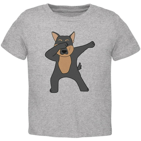 Dabbing German Shepherd Toddler T Shirt Heather 3T